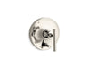 Kohler K-T14501-4 Purist Rite-Temp valve trim with push-button diverter and lever handle