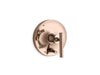 Kohler K-T14501-4 Purist Rite-Temp valve trim with push-button diverter and lever handle