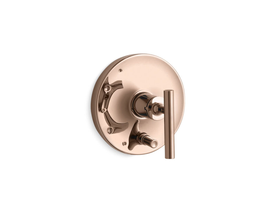 Kohler K-T14501-4 Purist Rite-Temp valve trim with push-button diverter and lever handle