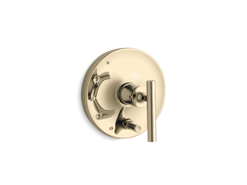 KOHLER K-T14501-4 Purist Rite-Temp valve trim with push-button diverter and lever handle