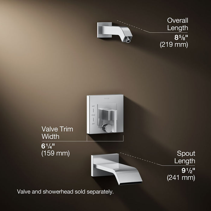 3/4 view of product with dimensions