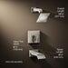 3/4 view of product with dimensions