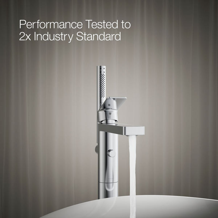 KOHLER K-T23492-4 Parallel Floor-mount bath filler trim with handshower
