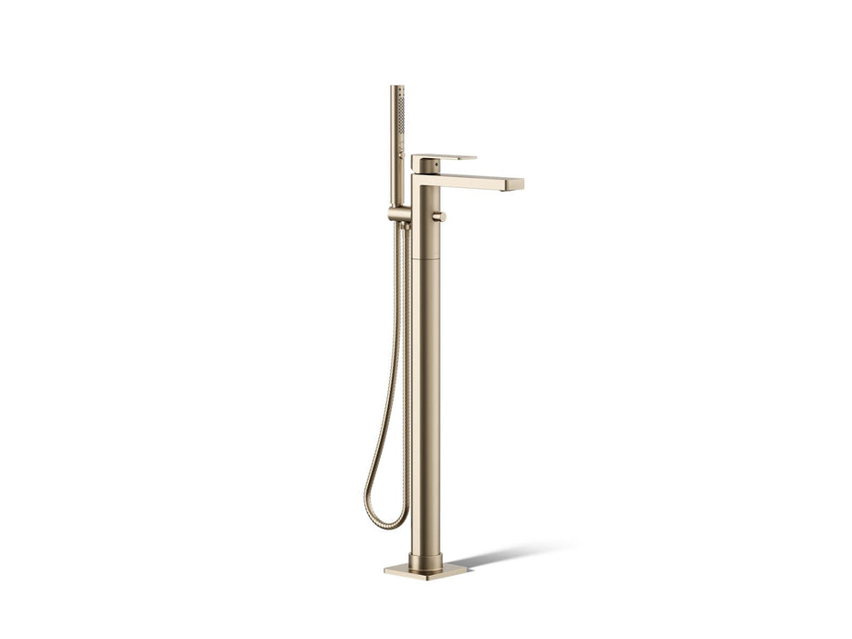 Kohler K-T23492-4 Parallel Floor-mount bath filler trim with handshower