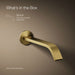 Kohler K-T23888 Components Wall-mount bathroom sink faucet spout with Ribbon design, 1.2 gpm