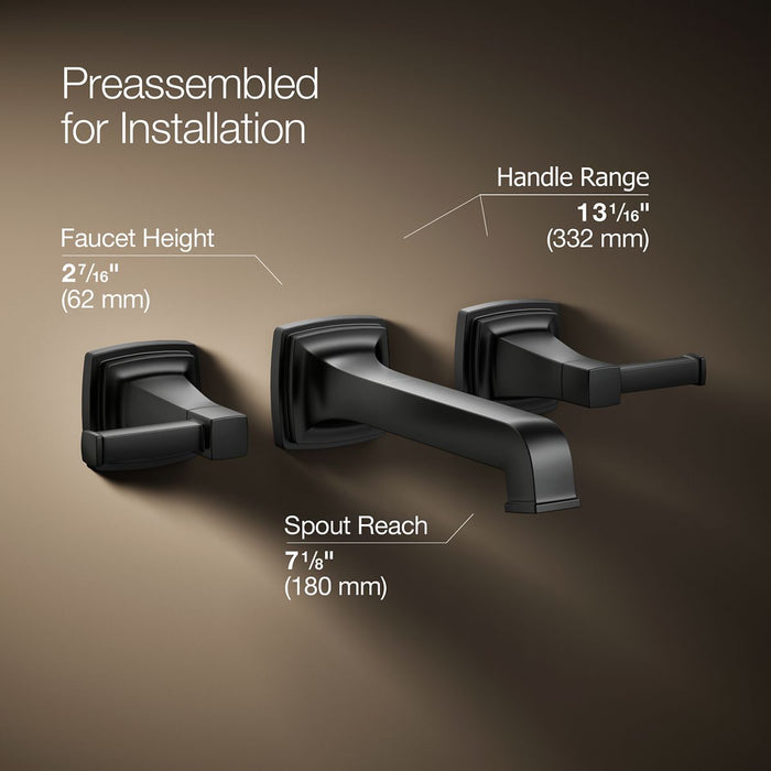 KOHLER K-T26432-4 Riff Wall-mount bathroom sink faucet trim, 1.2 gpm