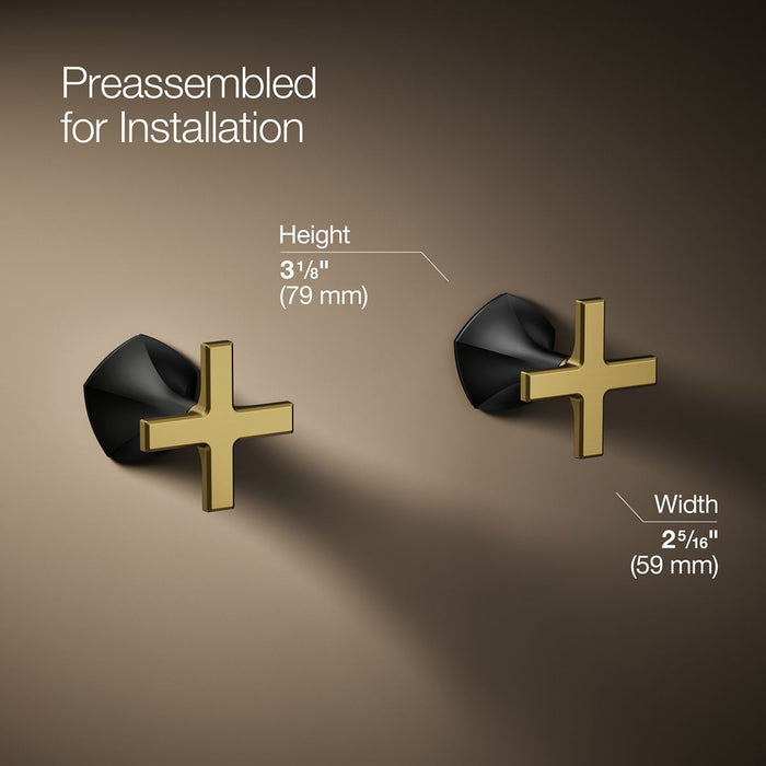 KOHLER K-T27013-3 Occasion Wall-mount bathroom sink faucet Cross handle trim, 1.2 gpm