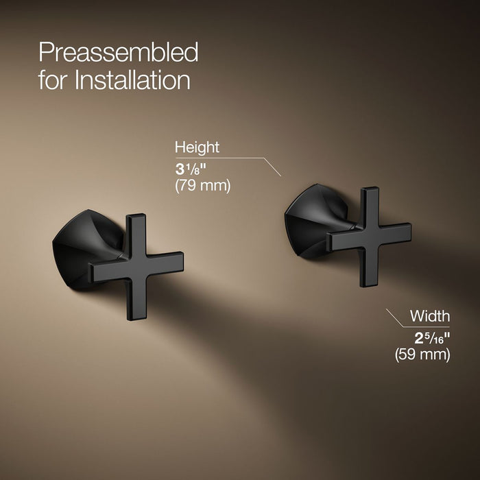 KOHLER K-T27013-3 Occasion Wall-mount bathroom sink faucet Cross handle trim, 1.2 gpm