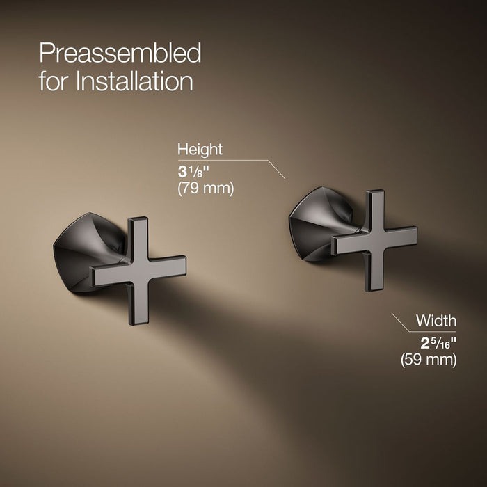 KOHLER K-T27013-3 Occasion Wall-mount bathroom sink faucet Cross handle trim, 1.2 gpm