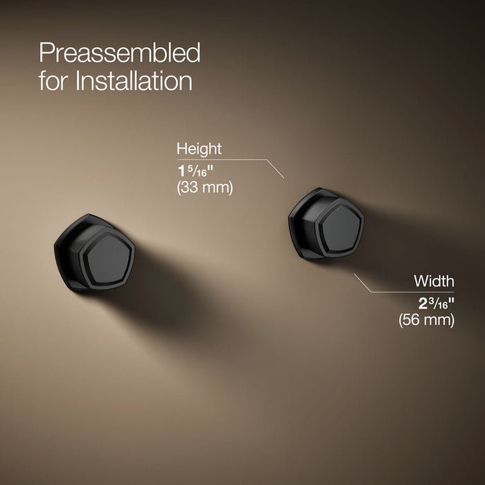 KOHLER K-T27013-9 Occasion Wall-mount bathroom sink faucet Knob handle trim, 1.2 gpm