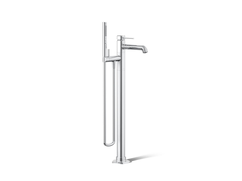 Kohler K-T27025-4 Occasion Floor-mount bath filler trim with handshower