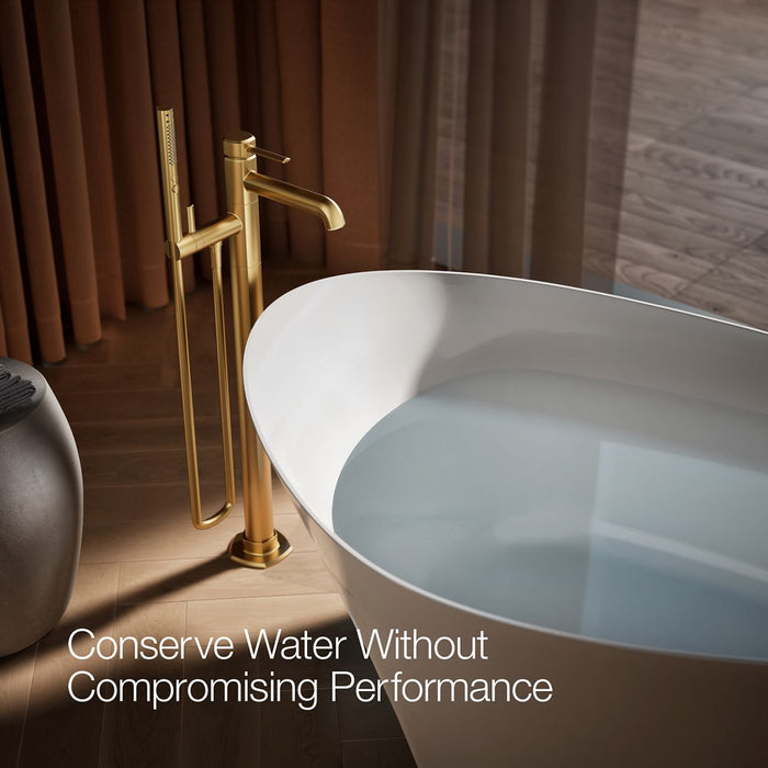 Kohler K-T27025-4 Occasion Floor-mount bath filler trim with handshower