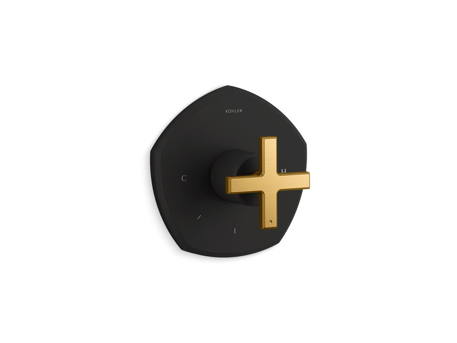 KOHLER K-T27040-3 Occasion MasterShower temperature control valve trim with cross handle