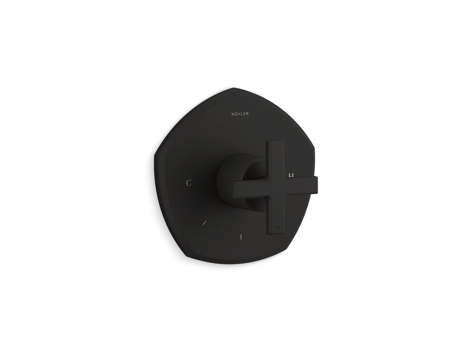 Kohler K-T27040-3 Occasion MasterShower temperature control valve trim with cross handle
