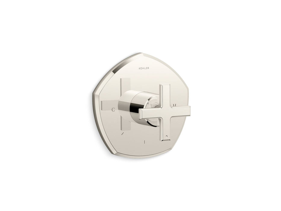 Kohler K-T27040-3 Occasion MasterShower temperature control valve trim with cross handle