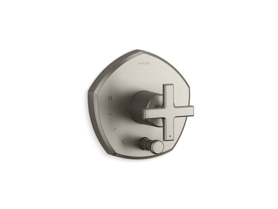 Kohler K-T27044-3 Occasion Rite-Temp valve trim with push-button diverter and cross handle