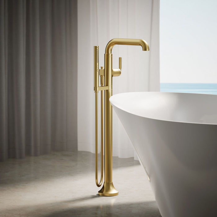 Kohler K-T27424-4 Tone Floor-mount bath filler trim with handshower