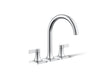 KOHLER K-T28131-4 Venza Deck-mount bath faucet trim, polished chrome