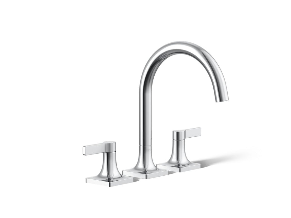 KOHLER K-T28131-4 Venza Deck-mount bath faucet trim, polished chrome