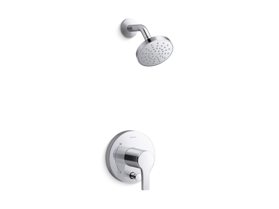 KOHLER K-T35326-4H Elate Rite-Temp shower trim kit with push-button diverter, 1.5 gpm