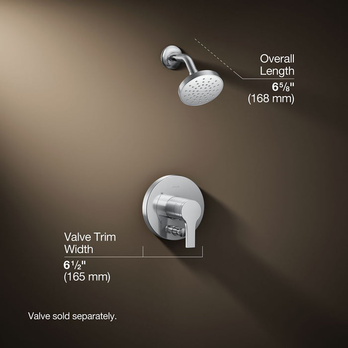 3/4 view of product with dimensions