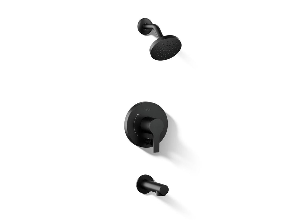 Kohler K-T35327-4G Elate Rite-Temp bath and shower trim kit with push-button diverter, 1.75 gpm
