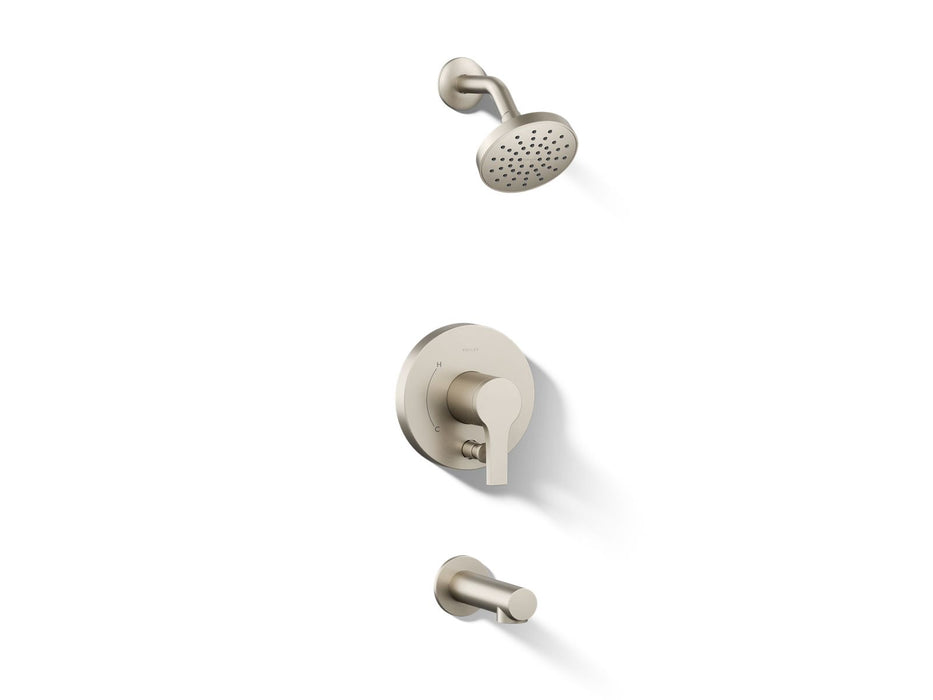 Kohler K-T35327-4G Elate Rite-Temp bath and shower trim kit with push-button diverter, 1.75 gpm