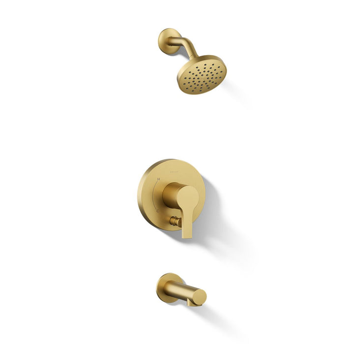 KOHLER K-T35327-4Y Elate Rite-Temp bath and shower trim kit with push-button diverter, 2.5 gpm