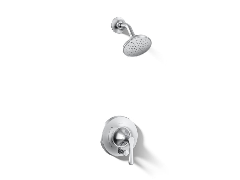 KOHLER K-T35943-4H Buckley Rite-Temp shower trim kit with push-button diverter, 1.5 gpm