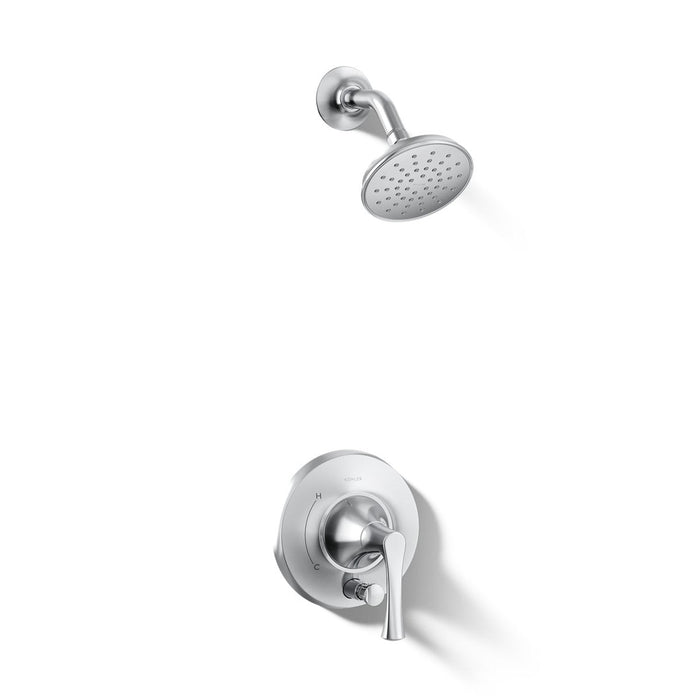 KOHLER K-T35943-4H Buckley Rite-Temp shower trim kit with push-button diverter, 1.5 gpm