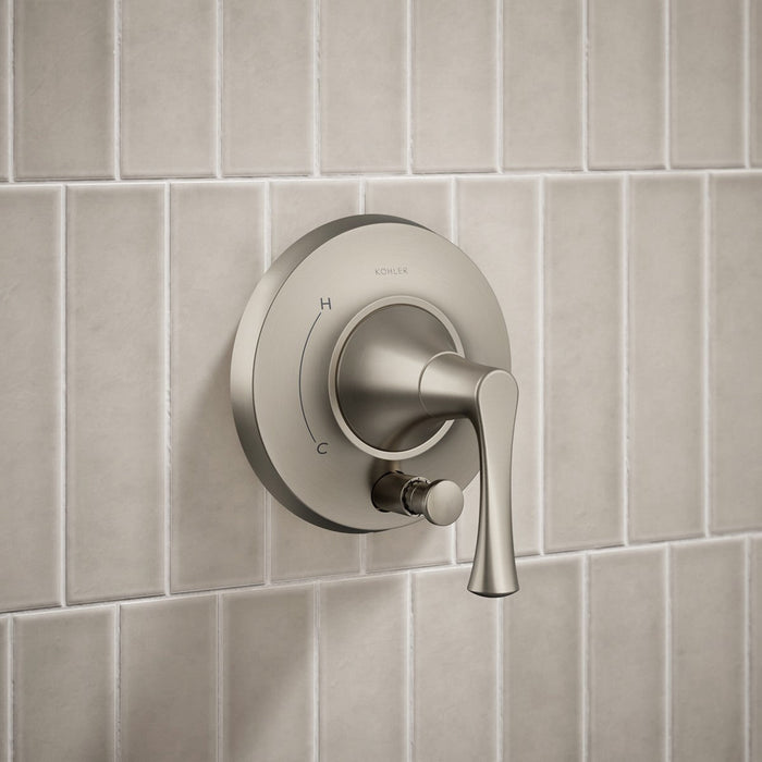 KOHLER K-T35943-4H Buckley Rite-Temp shower trim kit with push-button diverter, 1.5 gpm