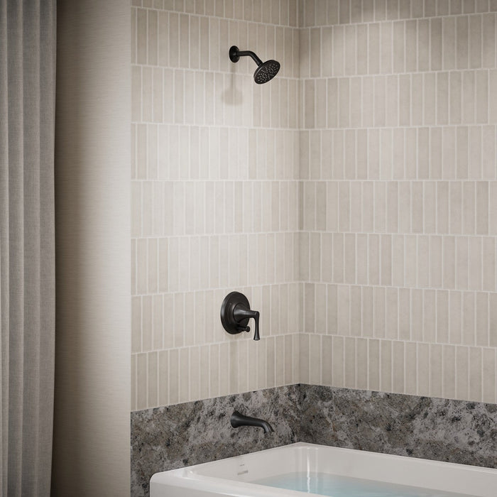 KOHLER K-T35944-4H Buckley Rite-Temp bath and shower trim kit with push-button diverter, 1.5 gpm