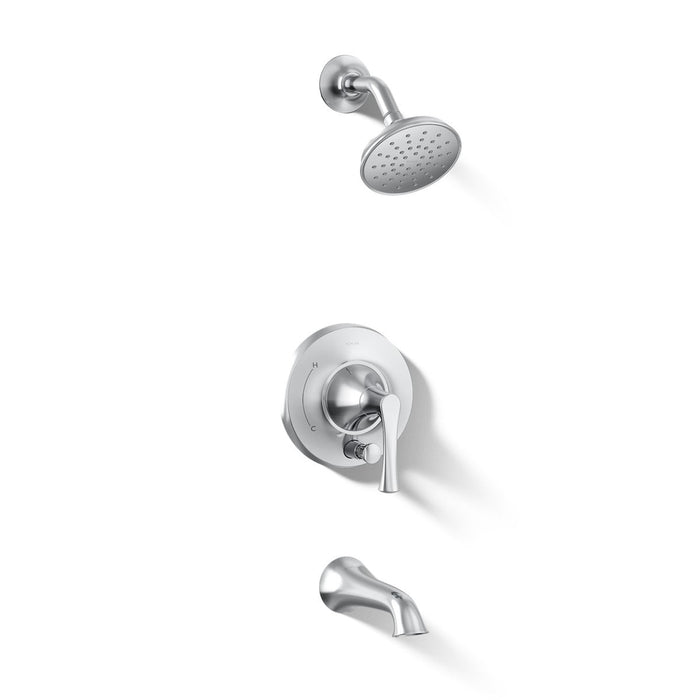 KOHLER K-T35944-4H Buckley Rite-Temp bath and shower trim kit with push-button diverter, 1.5 gpm