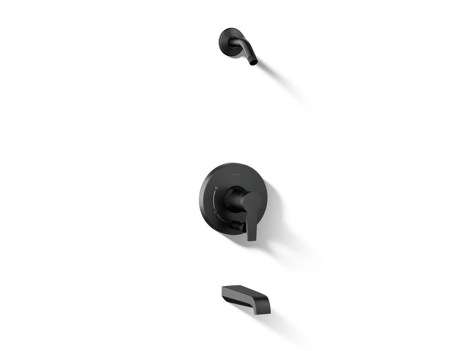 Kohler K-T49979-4L Pitch Rite-Temp bath and shower trim kit with push-button diverter, without showerhead
