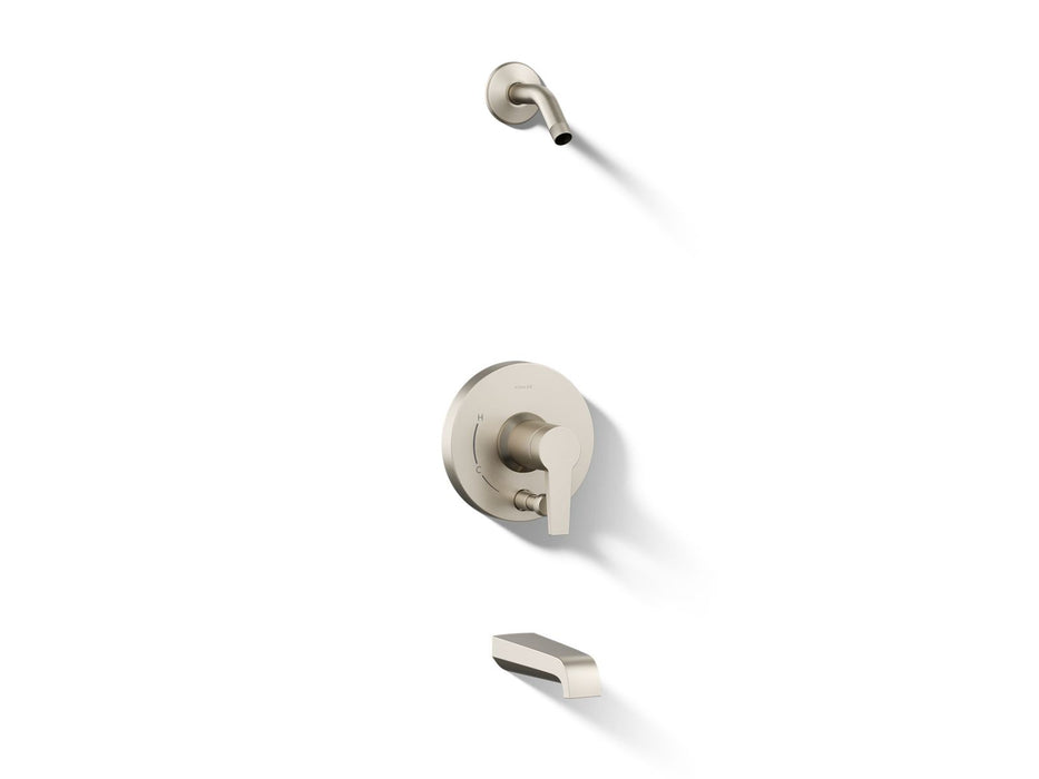 Kohler K-T49979-4L Pitch Rite-Temp bath and shower trim kit with push-button diverter, without showerhead