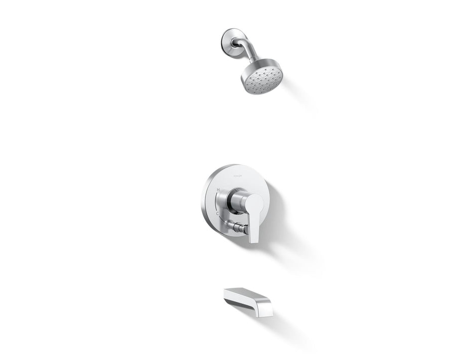 Kohler K-T49980-4G Pitch Rite-Temp bath and shower trim kit with push-button diverter, 1.75 gpm
