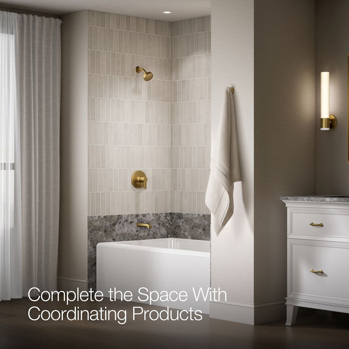Kohler K-T49980-4G Pitch Rite-Temp bath and shower trim kit with push-button diverter, 1.75 gpm