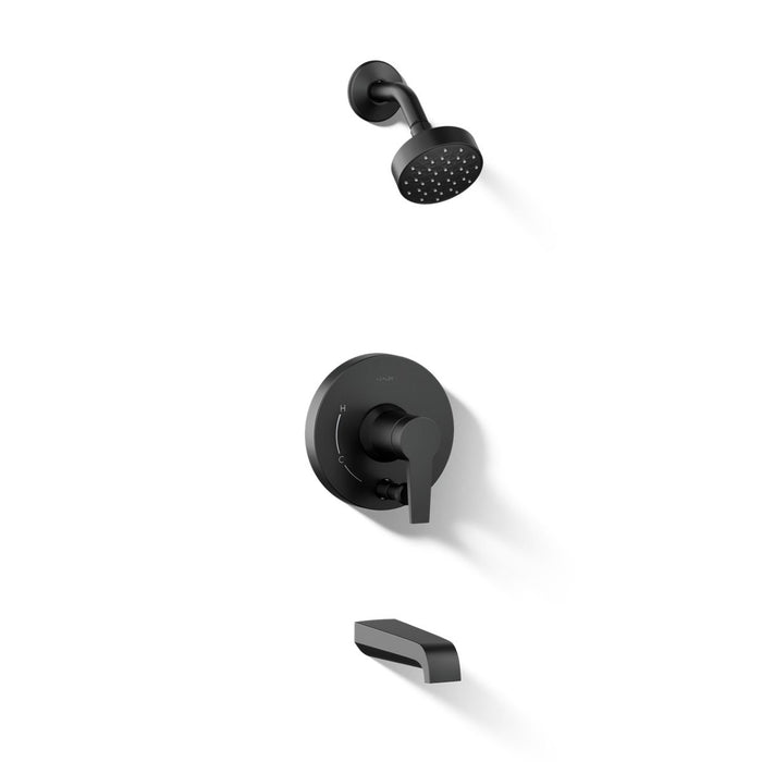 KOHLER K-T49980-4Y Pitch Rite-Temp bath and shower trim kit with push-button diverter and lever handle, 2.5 gpm
