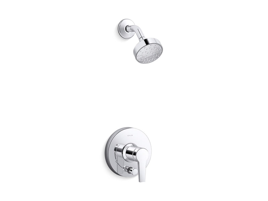 Kohler K-T49990-4G Pitch Rite-Temp shower trim kit with push-button diverter, 1.75 gpm