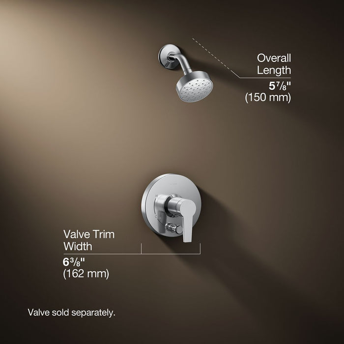 3/4 view of product with dimensions