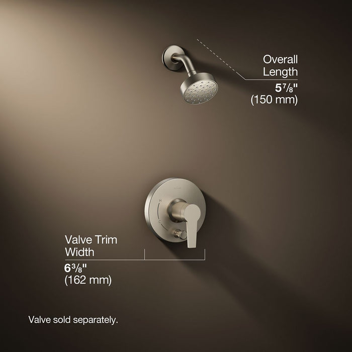 3/4 view of product with dimensions