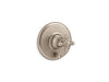 Kohler K-T72768-3 Artifacts Rite-Temp valve trim with push-button diverter and cross handle