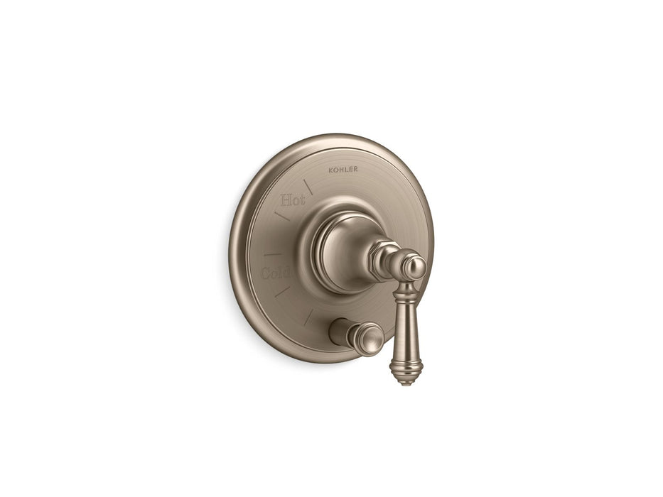 Kohler K-T72768-4 Artifacts Rite-Temp valve trim with push-button diverter and lever handle