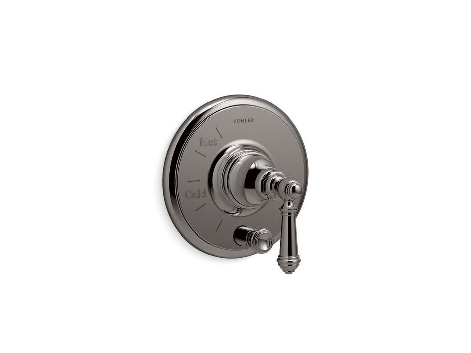 Kohler K-T72768-4 Artifacts Rite-Temp valve trim with push-button diverter and lever handle