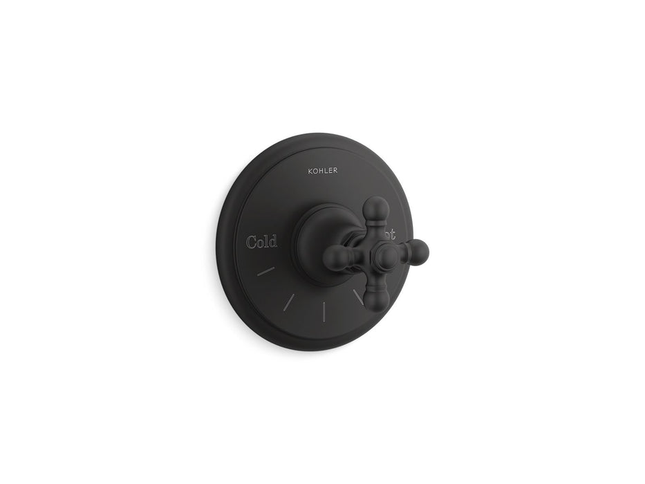 Kohler K-T72769-3 Artifacts MasterShower temperature control valve trim with cross handle
