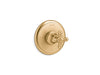 Kohler K-T72769-3 Artifacts MasterShower temperature control valve trim with cross handle