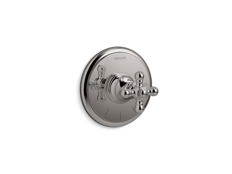Kohler K-T72769-3 Artifacts MasterShower temperature control valve trim with cross handle