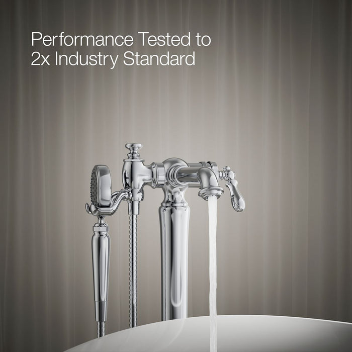 KOHLER K-T72790-9M Artifacts Floor-mount bath filler trim with handshower