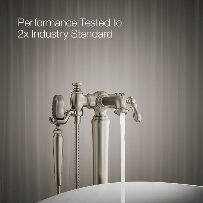 KOHLER K-T72790-9M Artifacts Floor-mount bath filler trim with handshower
