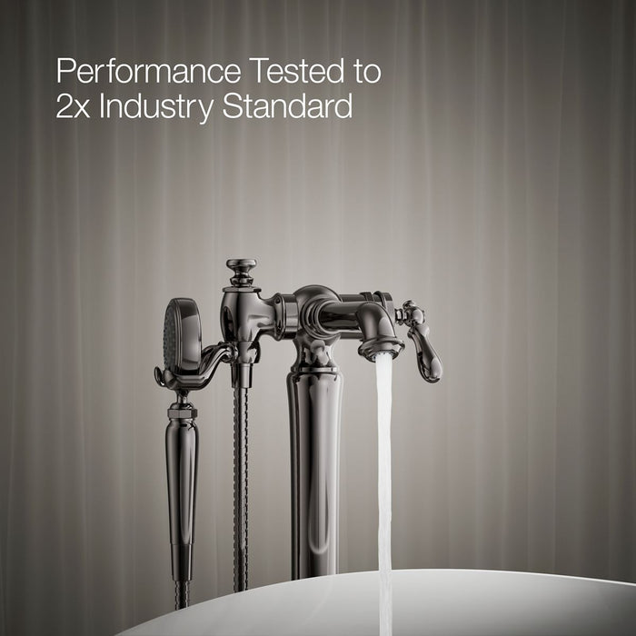 KOHLER K-T72790-9M Artifacts Floor-mount bath filler trim with handshower